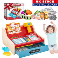 Wooden Toy Cash Register for