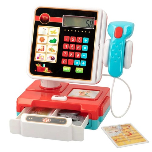 Red cash register - toy, kids