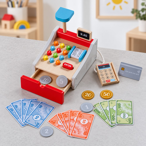 Wooden cash register shop till - wooden,