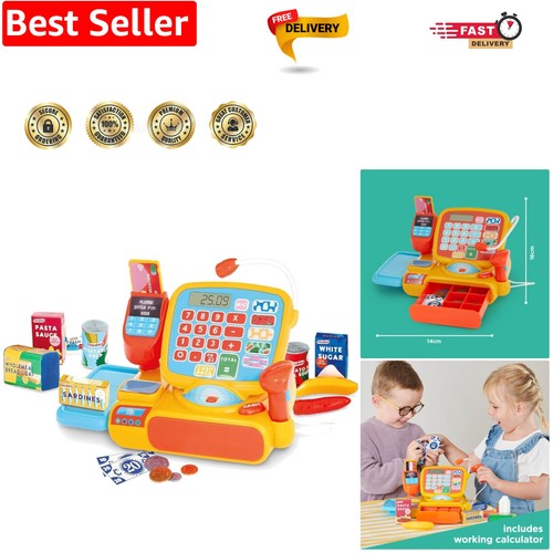Cash register toy shopping - cash,