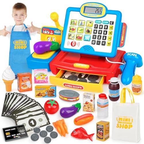 Toy till cash register with - till,