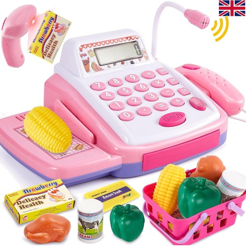 Pink toy cash register - pink,