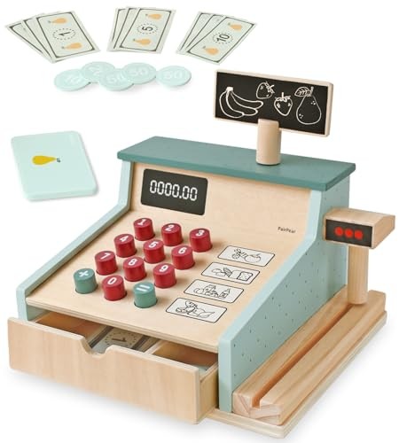Pairpear wooden cash register - cash,