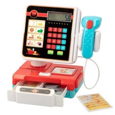Red Cash Register Toy Kids