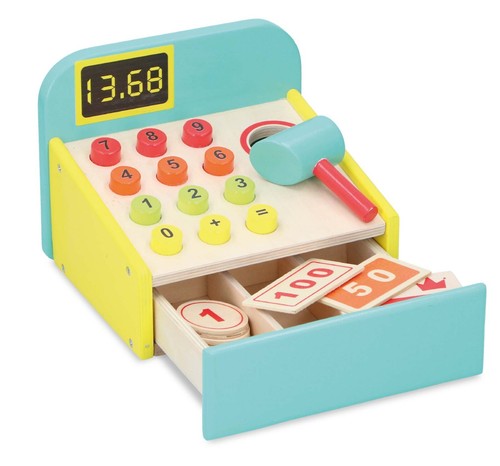 Wooden cash register shop till - register,